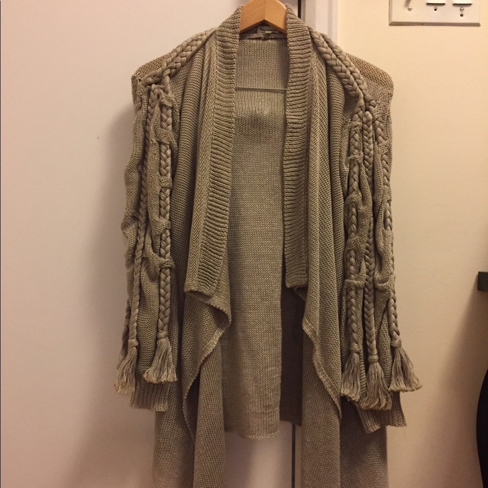 Foley + Corinna Asymmetric Tassel Pullover Sweater