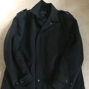 Men’s wool plaid Banana Republic coat