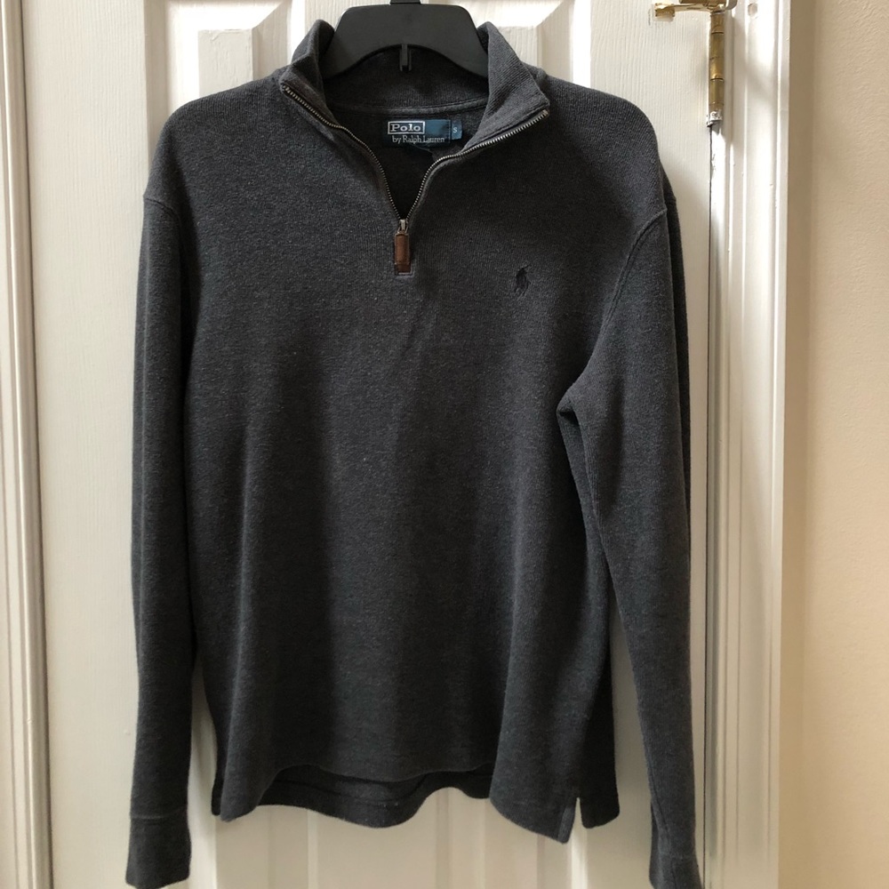 Dark gray quarter zip