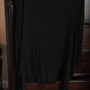 Black bias cut tunic