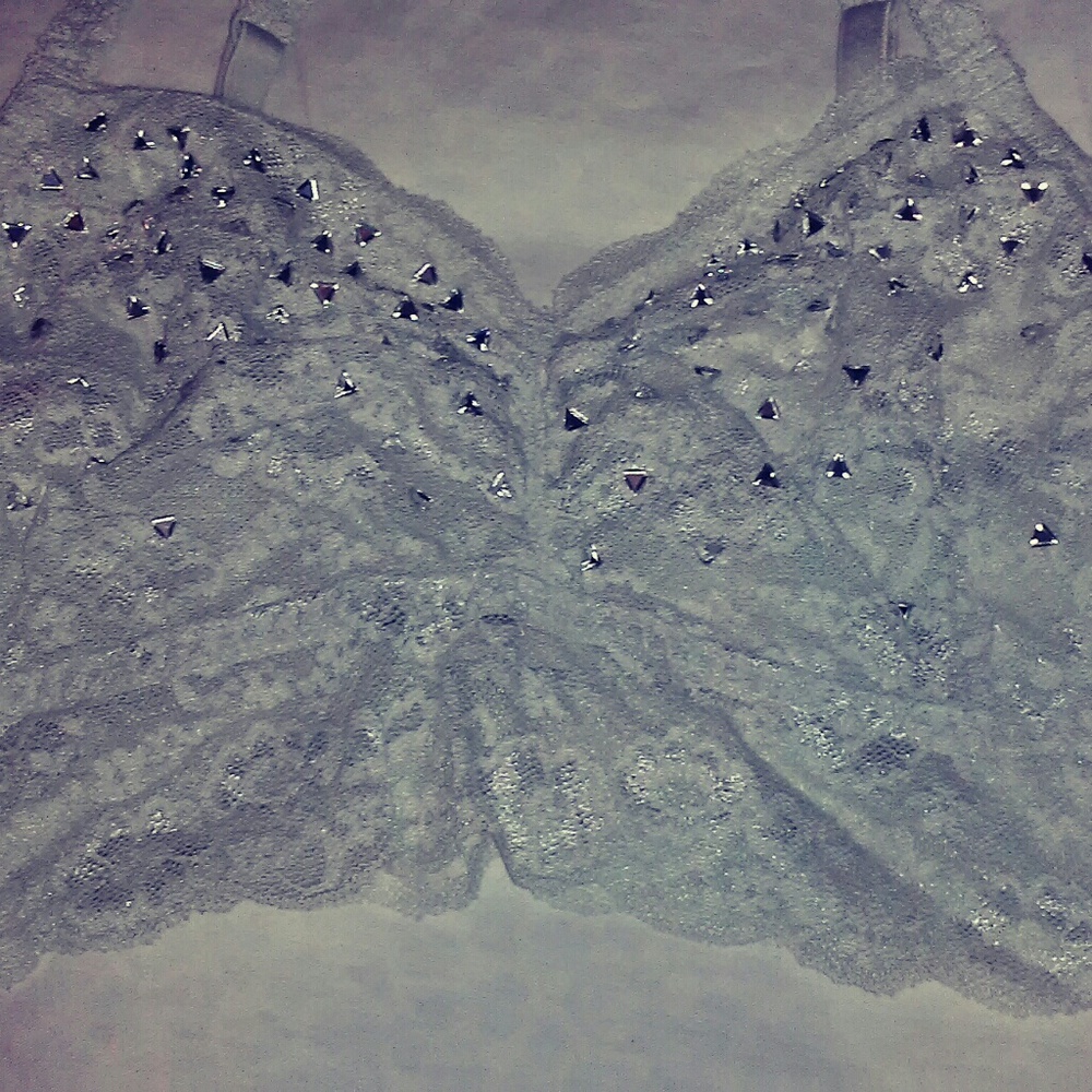 VS Pink Silver Bling Bra