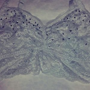 VS Pink Silver Bling Bra