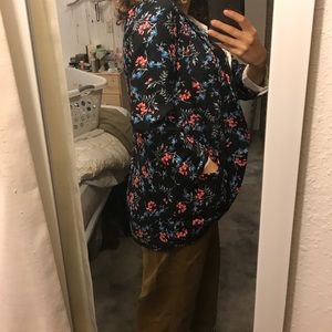 Lush Floral Tunic Blazer