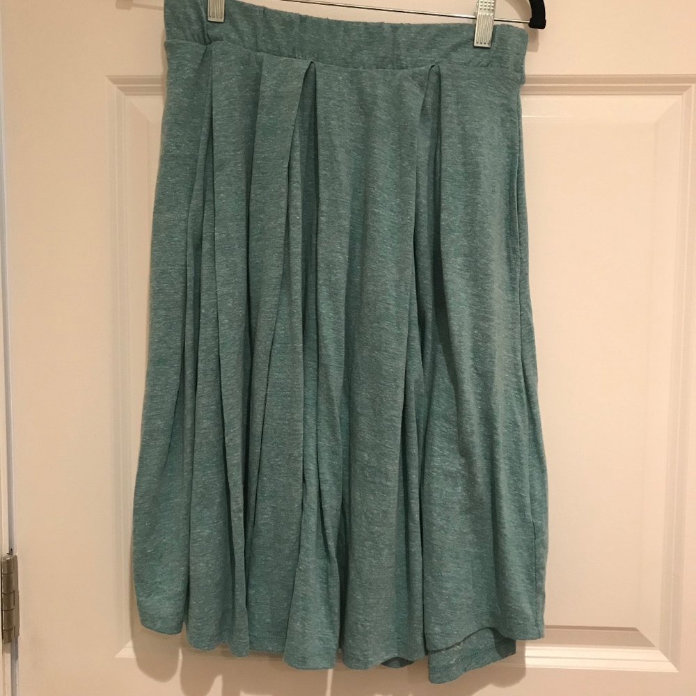LLR- S Heathered Teal Madison Skirt- NWOT