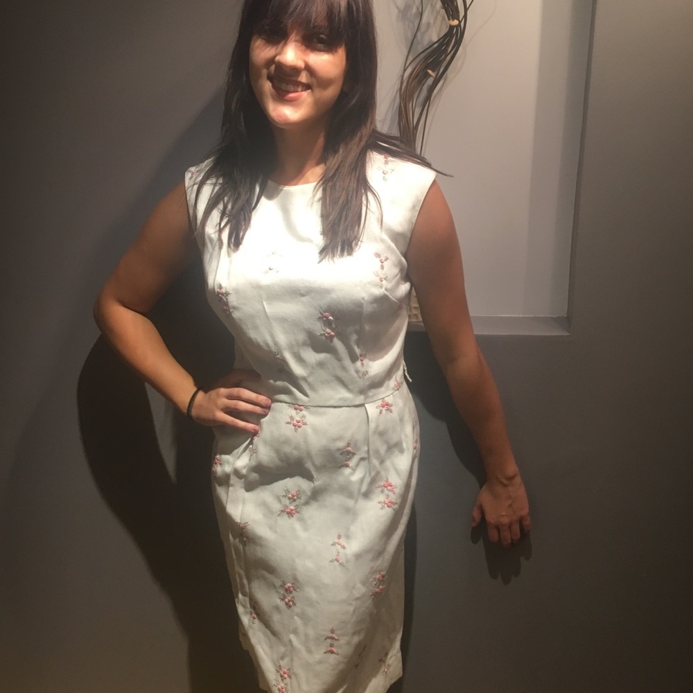 Vintage ILGWU 60s white dress