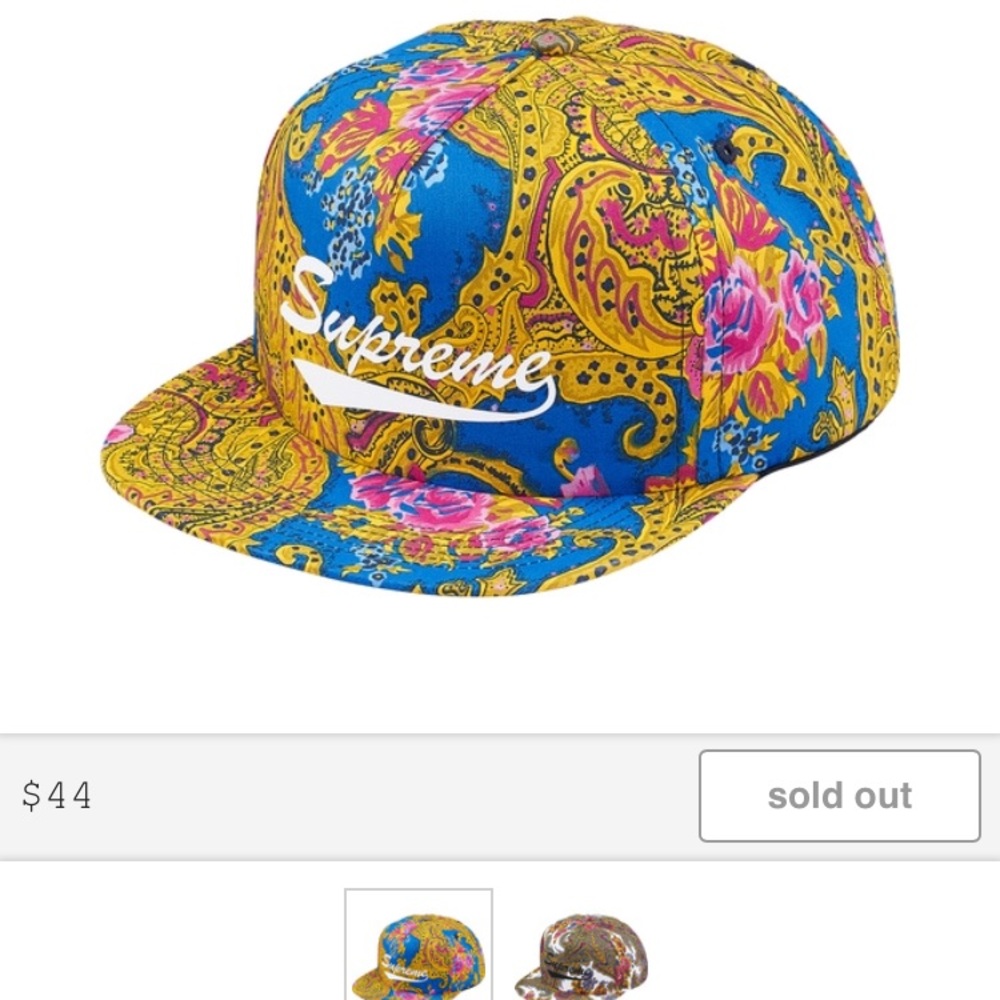 Supreme paisley 5 panel hat