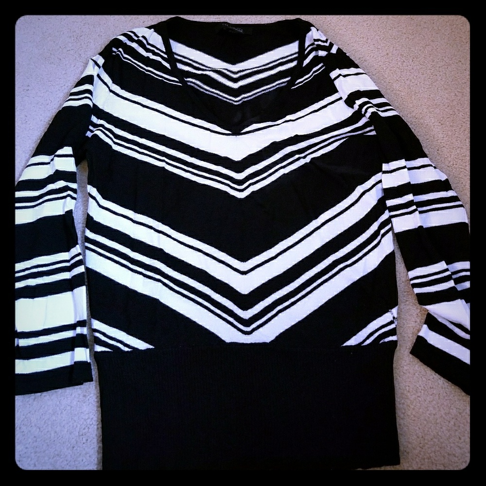 Black and white chevron sweater
