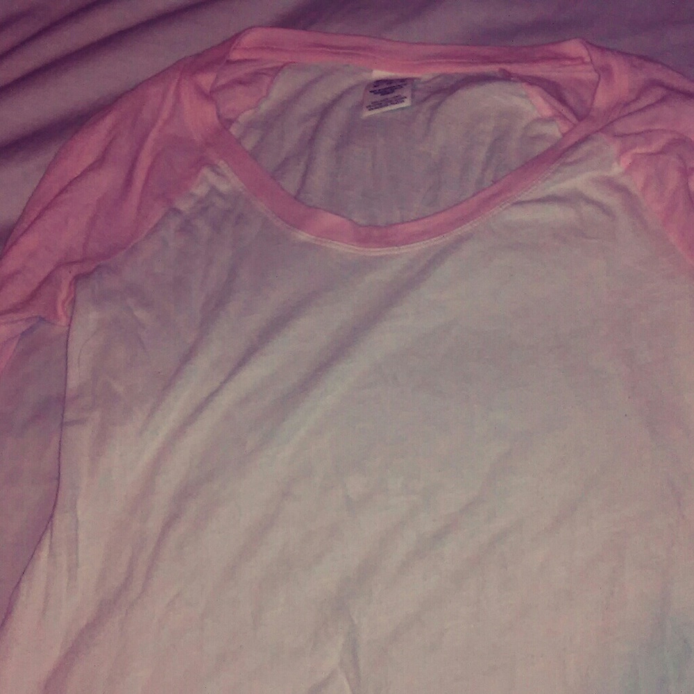 VS Pink 3/4 Sleeve Baseball Style Tee