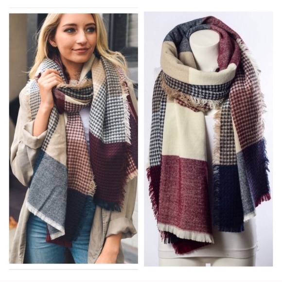 Accessories - LAST ONE! Waffle knit blanket scarf