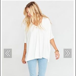 Show Me Your Mumu ribbed white tee