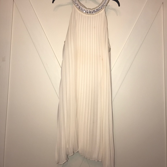 Cream Glitzy Halter Dress Women’s XL - Picture 1 of 6