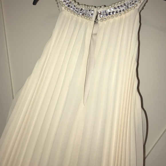 Cream Glitzy Halter Dress Women’s XL - Picture 6 of 6