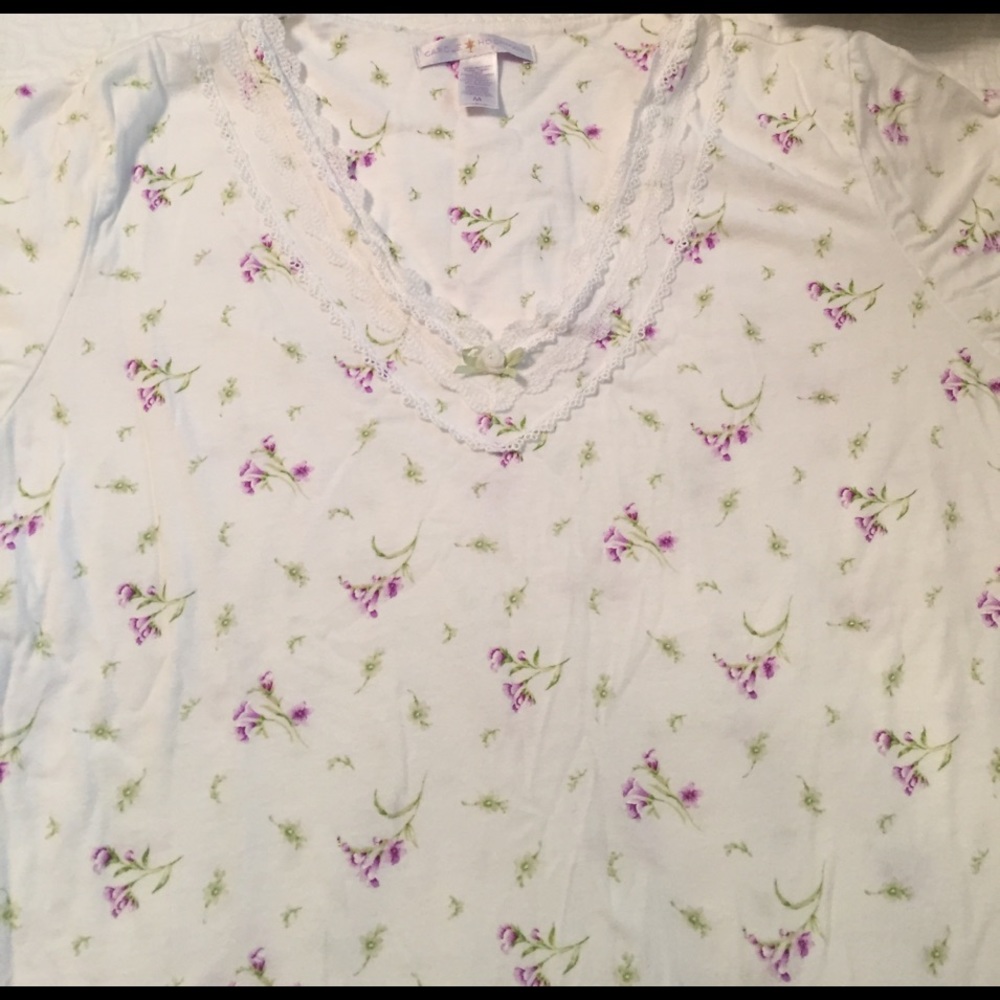 Carole hochman pajamas shirt sleeve long pants