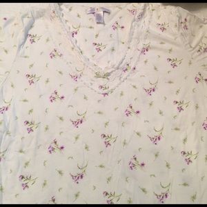 Carole hochman pajamas shirt sleeve long pants