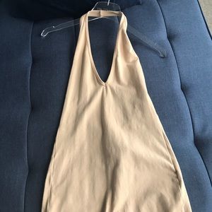 Tan halter jumpsuit