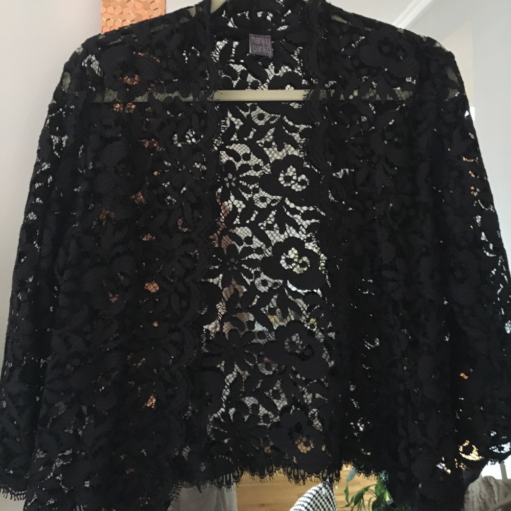 Black lace cardigan