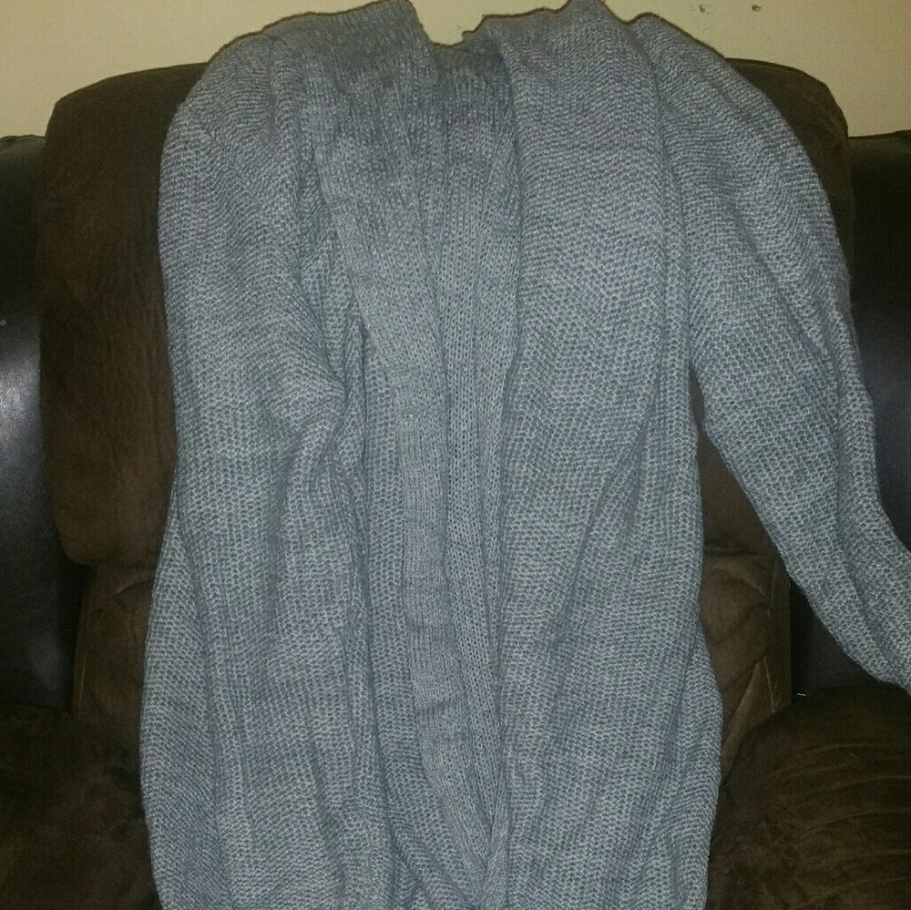 Long warm knit sweater