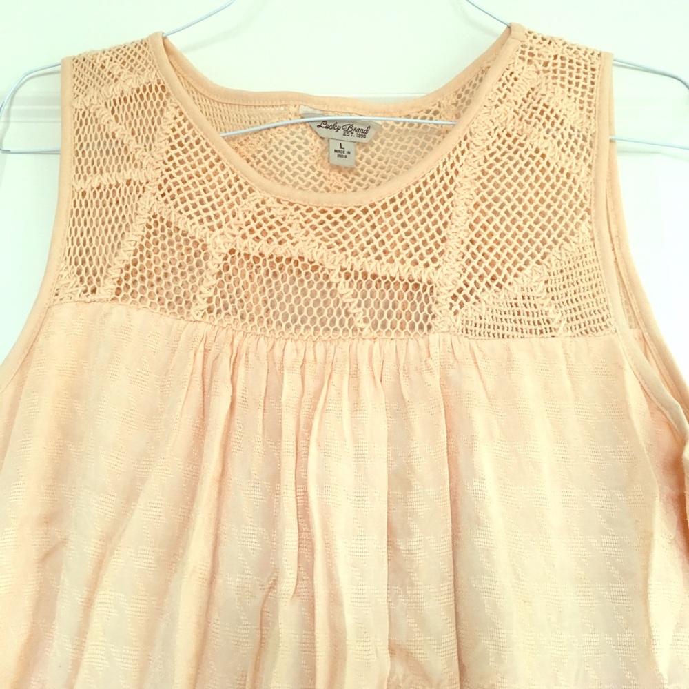 Lucky Brand 🍀 Boho crochet sleeveless top