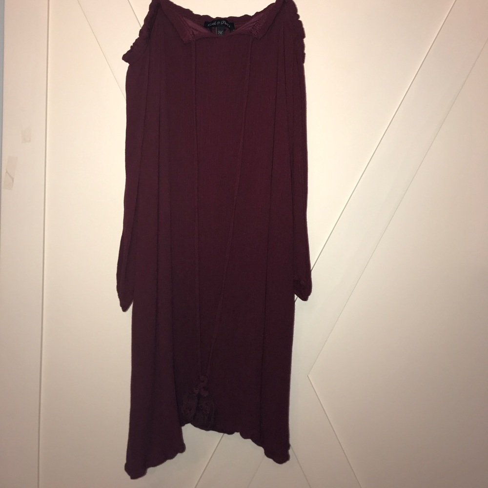 Maroon Women’s XL Tie Dress
