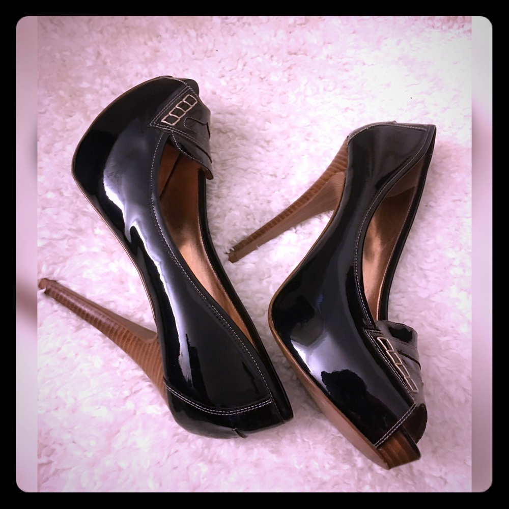 Jessica Simpson Peep Toe Platform Heels (9.5)