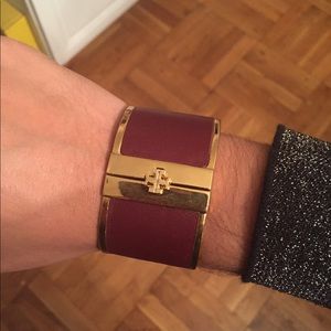 NWT- Tory Burch leather inlay cuff