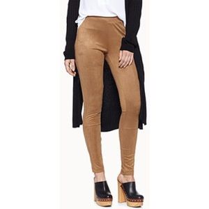 Suede leggings