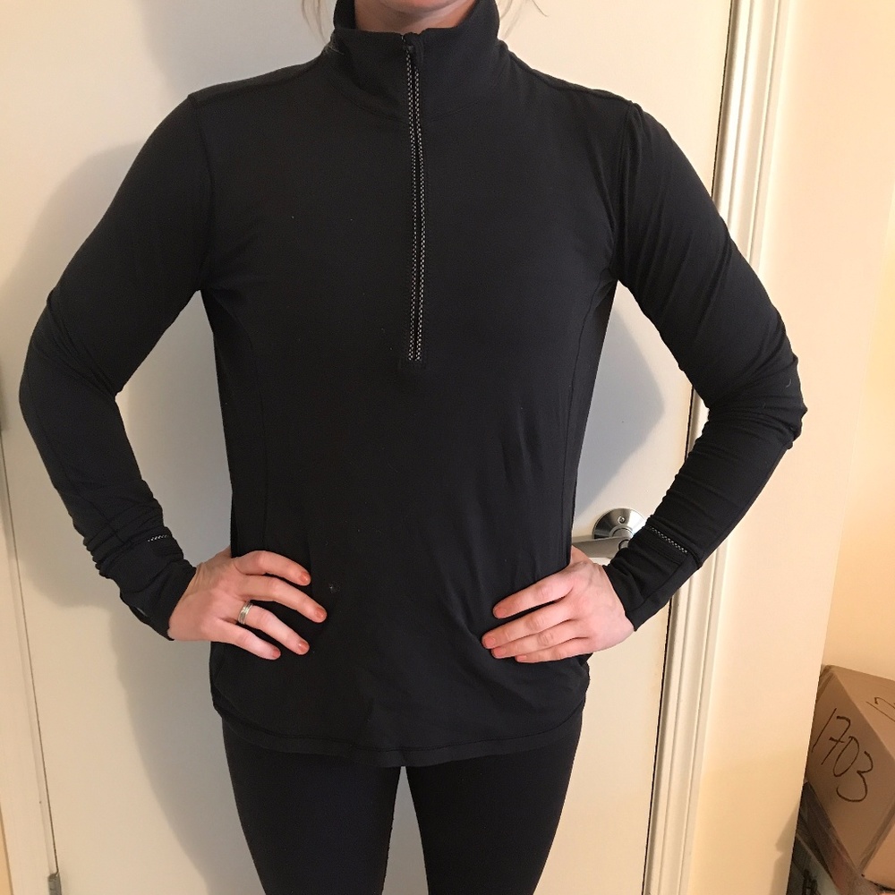 Lululemon Outrun 1/2 zip - black