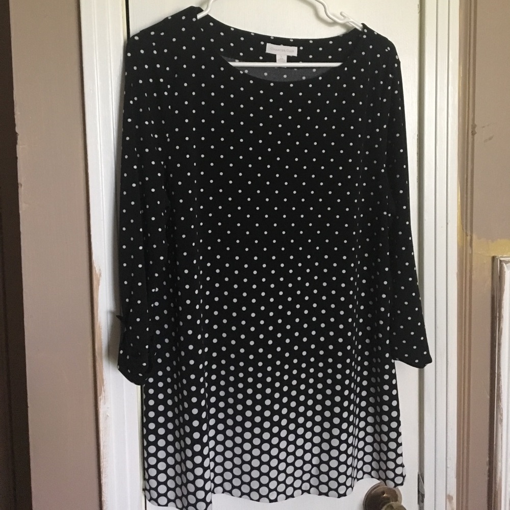 3 for $10 Charter Club black with white polka dots