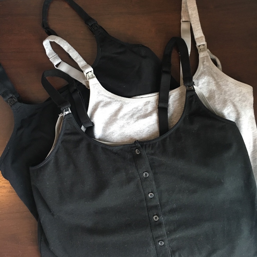 Set of 3 nursing tank tops