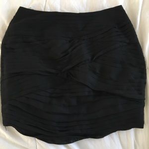 Black detailed mini skirt