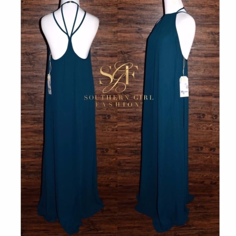 SHOW ME YOUR MUMU Draped Dress Intricate Long Gown - Picture 1 of 1