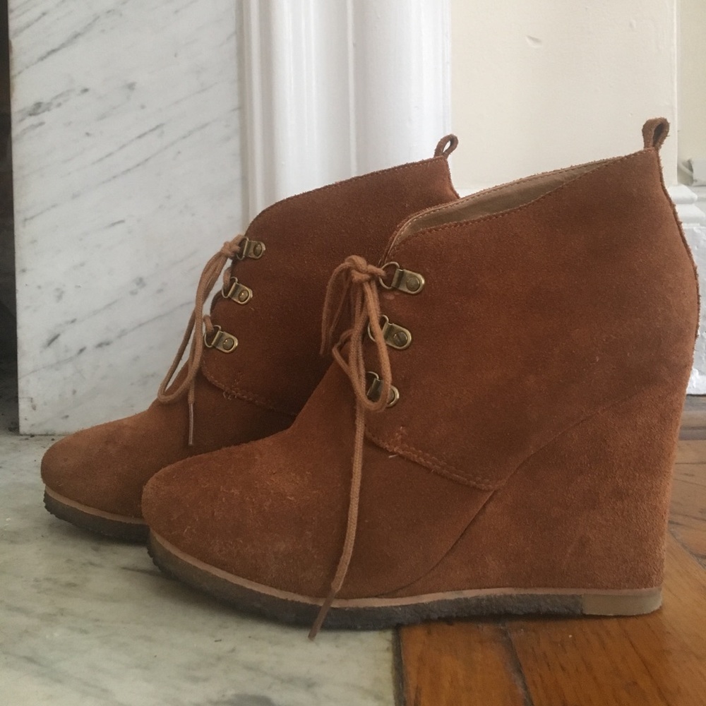 Brown Suede Steve Madden Booties