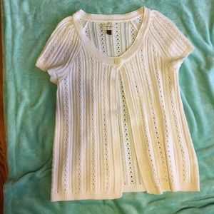 Sonoma 1 button white cardigan
