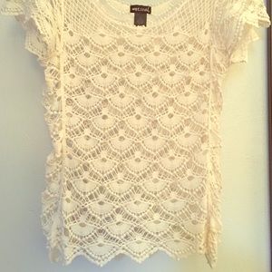 Crocheted Cream Top