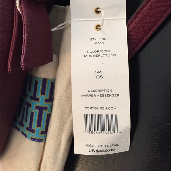 🆕Tory Burch Harper Messenger bag in Dark Merlot. - Picture 8 of 8