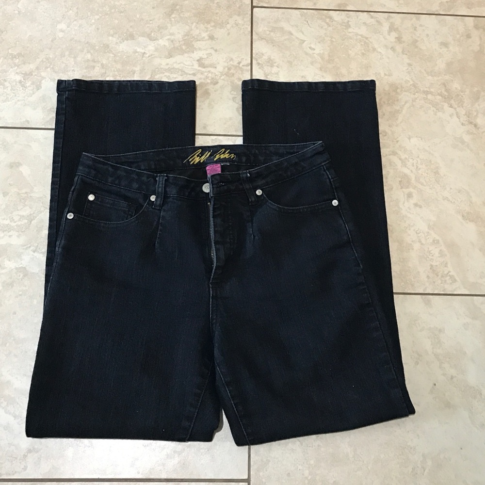 Bill Blass curve cut (circular) jeans