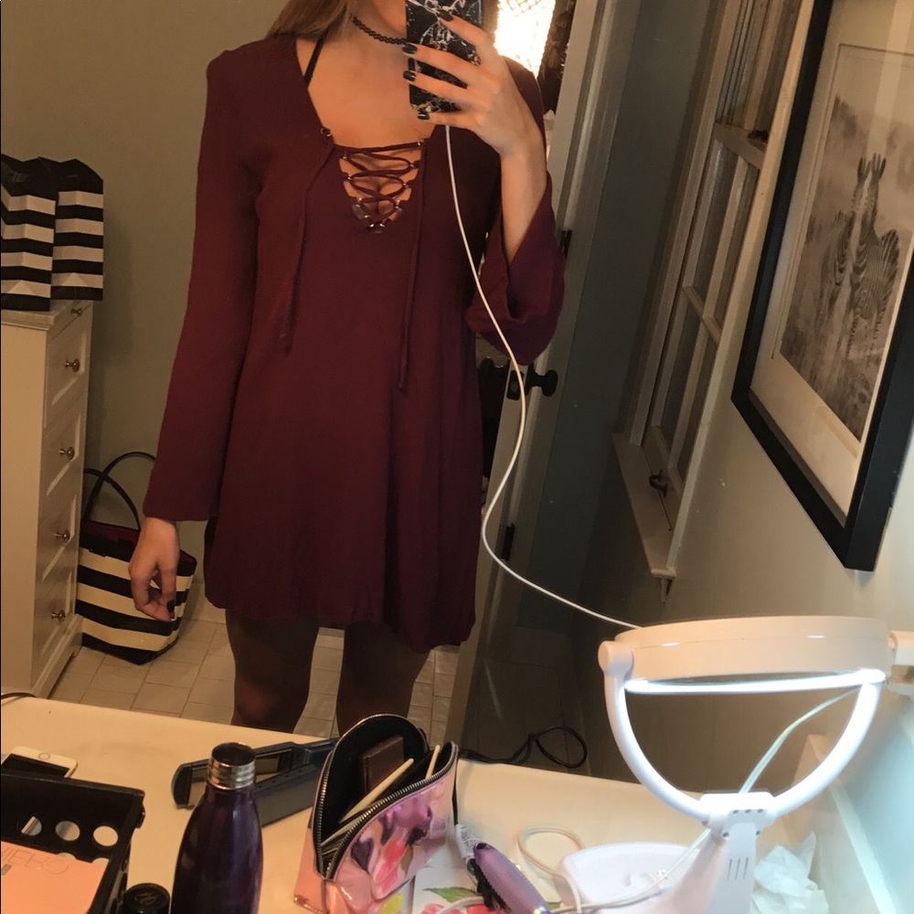 lace up dress