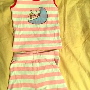 Hanna Peanuts tank and shorts 75 size