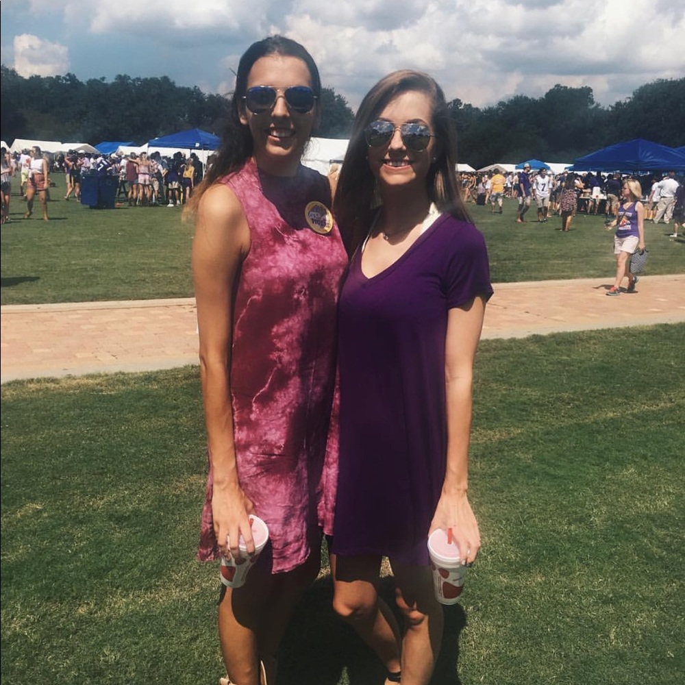 tie dye purple dress