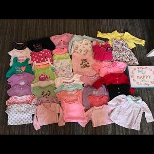 Huge baby girl lot size 3 months.