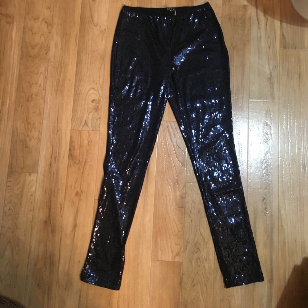 Sequin navy blue pants