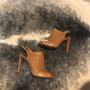 Cutout Tan Prada heels