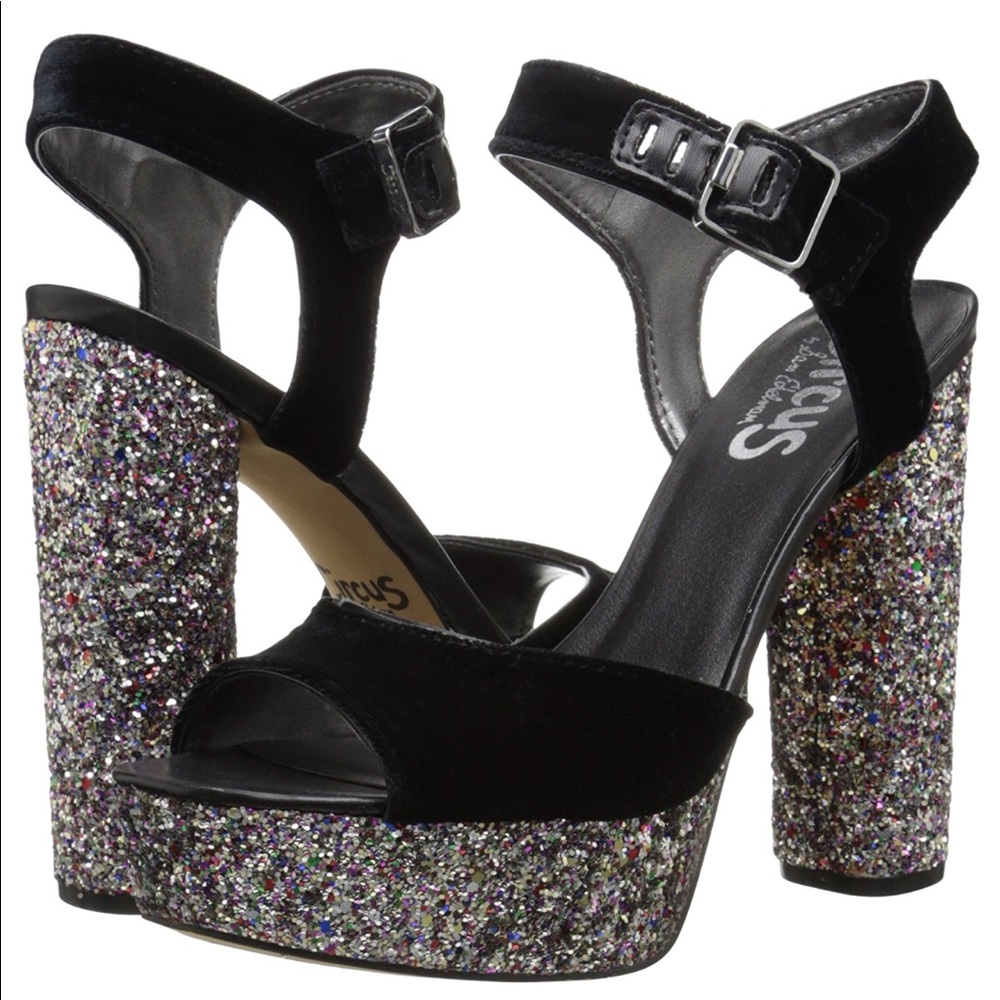 Circus by Sam Edelman Cosmo Velvet Glitter Heels - Picture 1 of 8