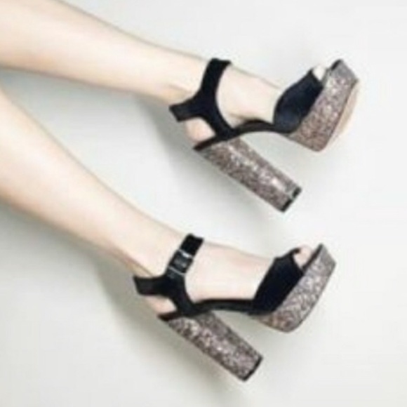 Circus by Sam Edelman Cosmo Velvet Glitter Heels - Picture 2 of 8