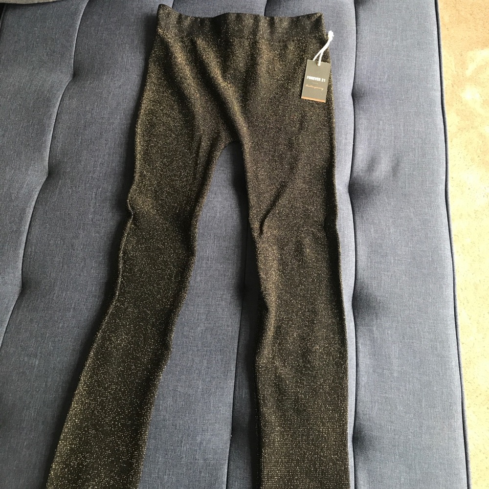 Black and gold legging