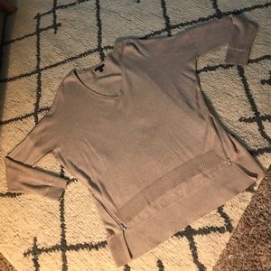 Express Tan Zipper Sweater