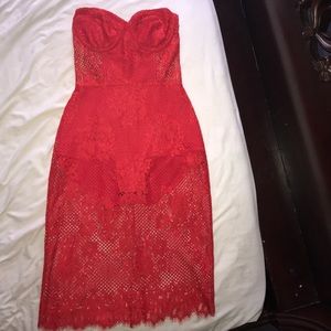 Beautiful sexy red dress.