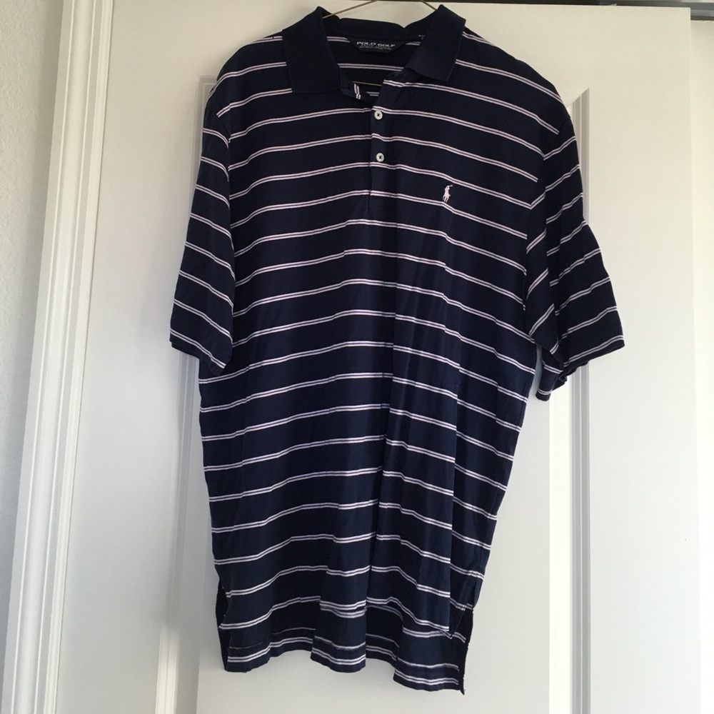 Polo Golf Ralph Lauren Navy & White Striped shirt
