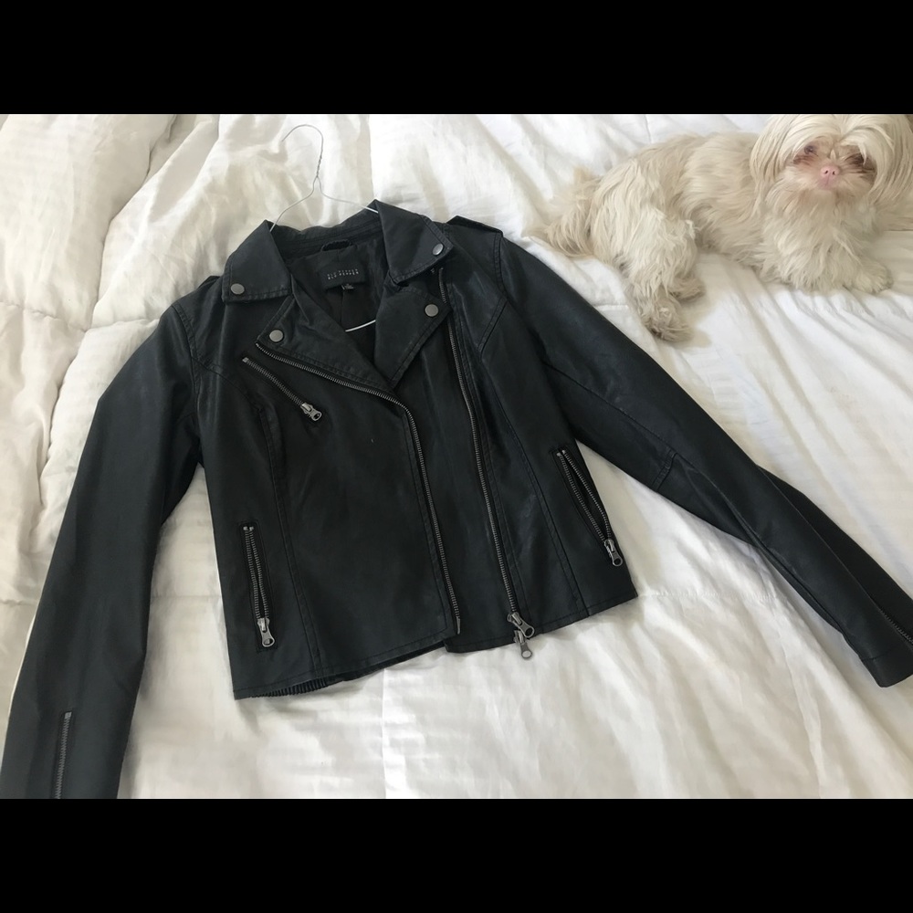 Black leather jacket