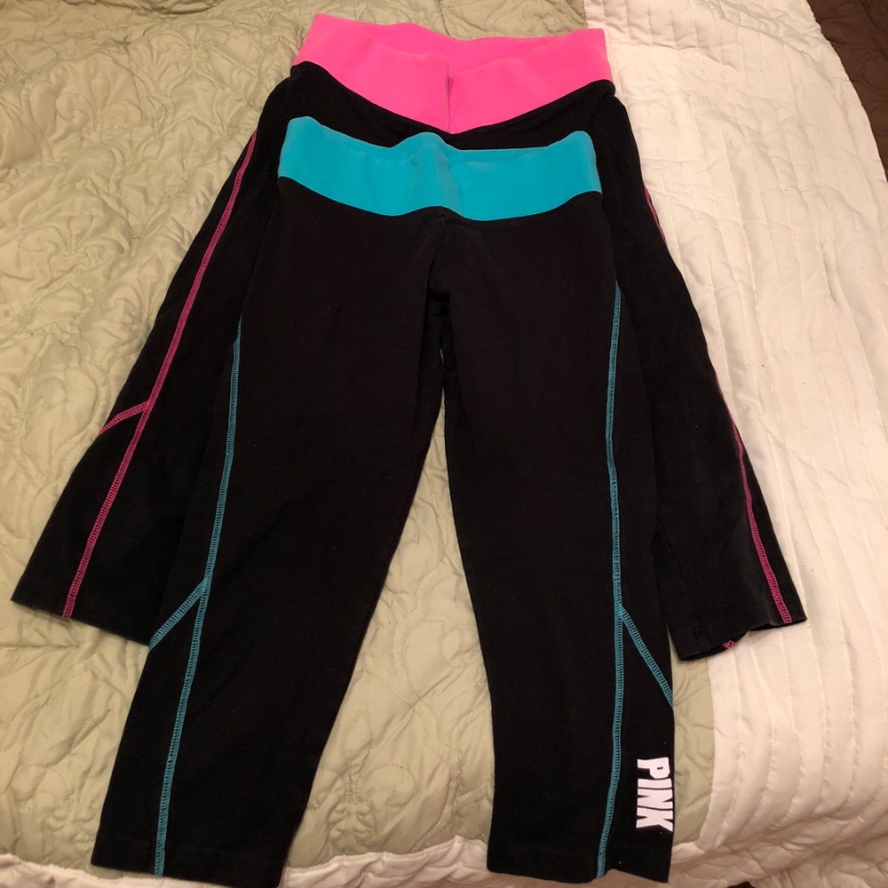 PINK yoga capris